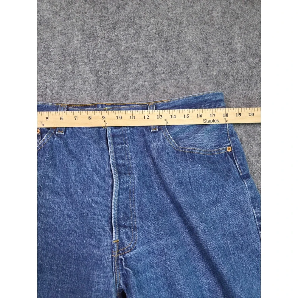 Vintage 90s Levi's 501 Jeans Mens 40x32 Blue Button Fly Denim Made in USA 555